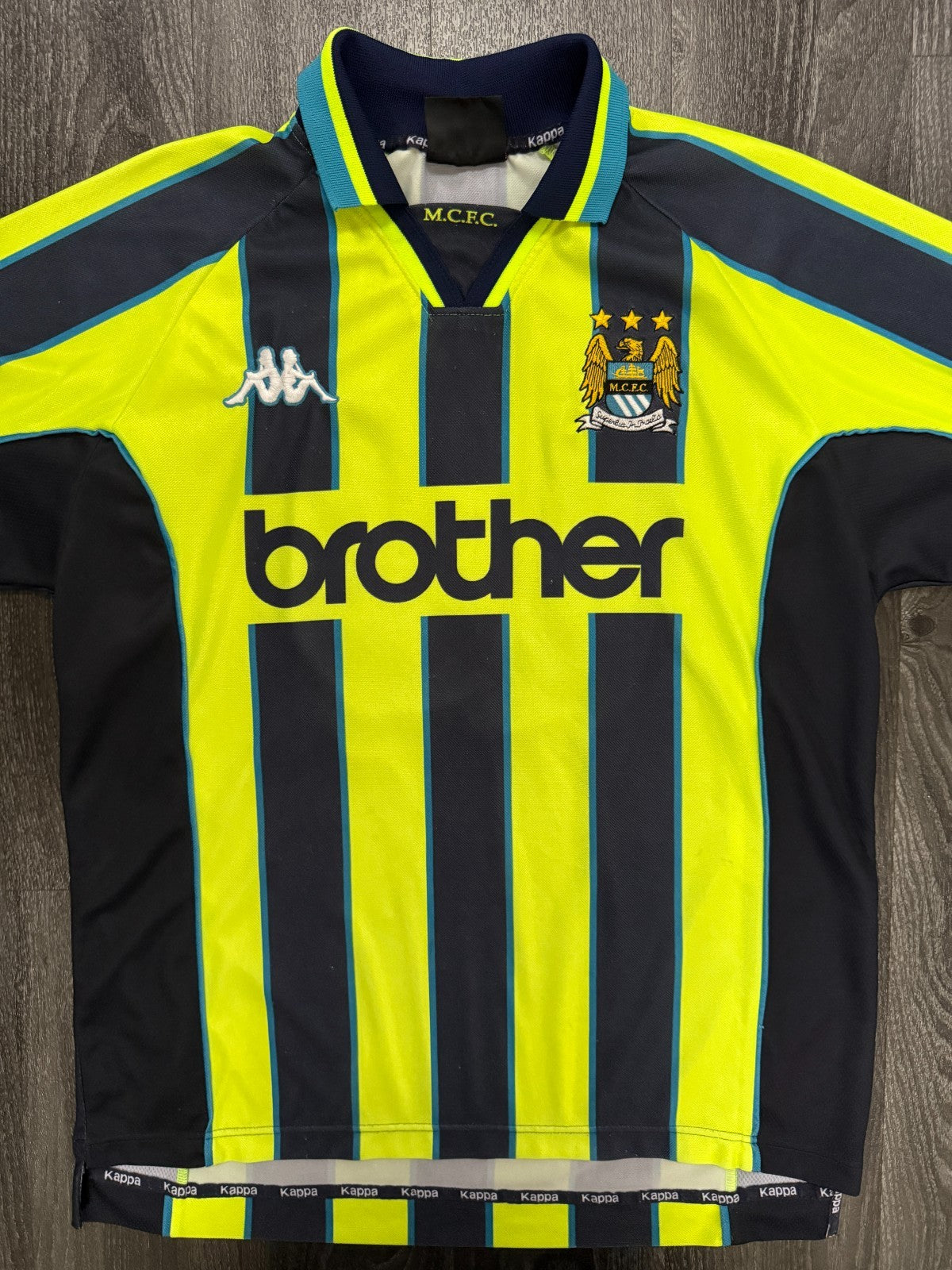 Original Kappa Manchester City 1998/1999 Away Shirt Mens Large L0