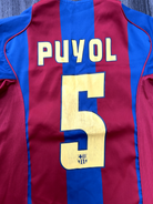 Original Authentic Nike FC Barcelona 2004/2005 Home Shirt Puyol 5 Mens Small12