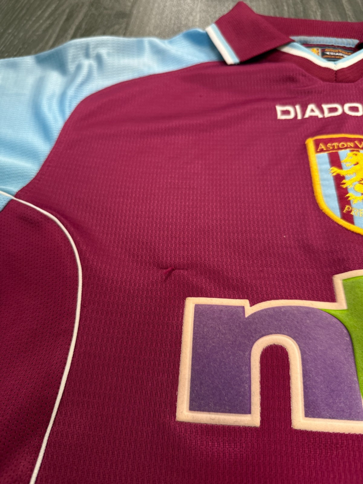 Original Diadora Aston Villa 2000/2001 Home Shirt Mens Small3