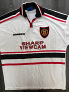 Original Authentic Umbro Manchester United 1997/1998 Away Shirt Mens XXL 2XL0
