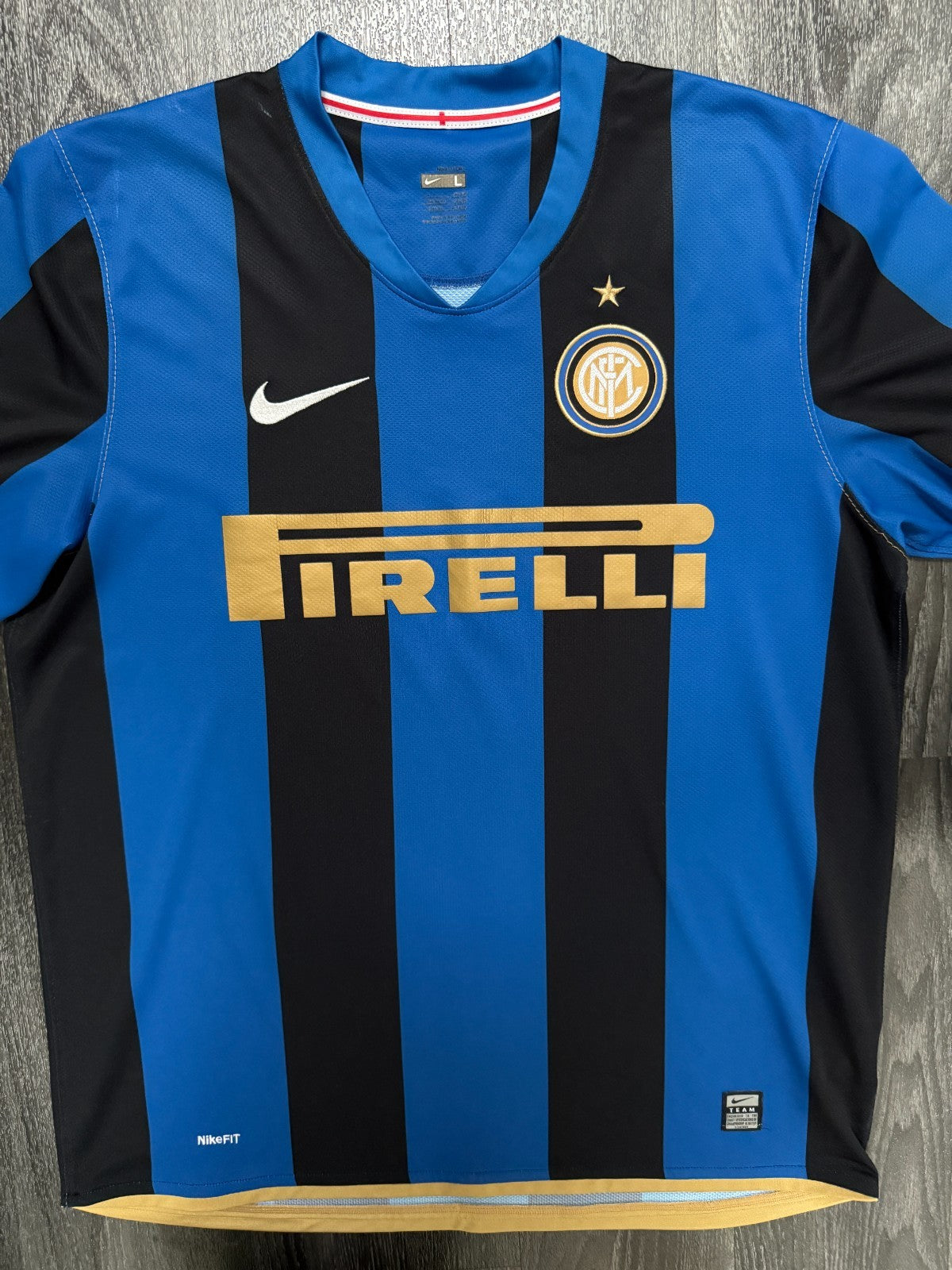 Original Nike Inter Milan 2008/2009 Home Shirt Mens Large L0