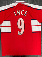 Original Errea Middlesbrough 2000/2001 Home Shirt INCE 9 Mens Extra Large0