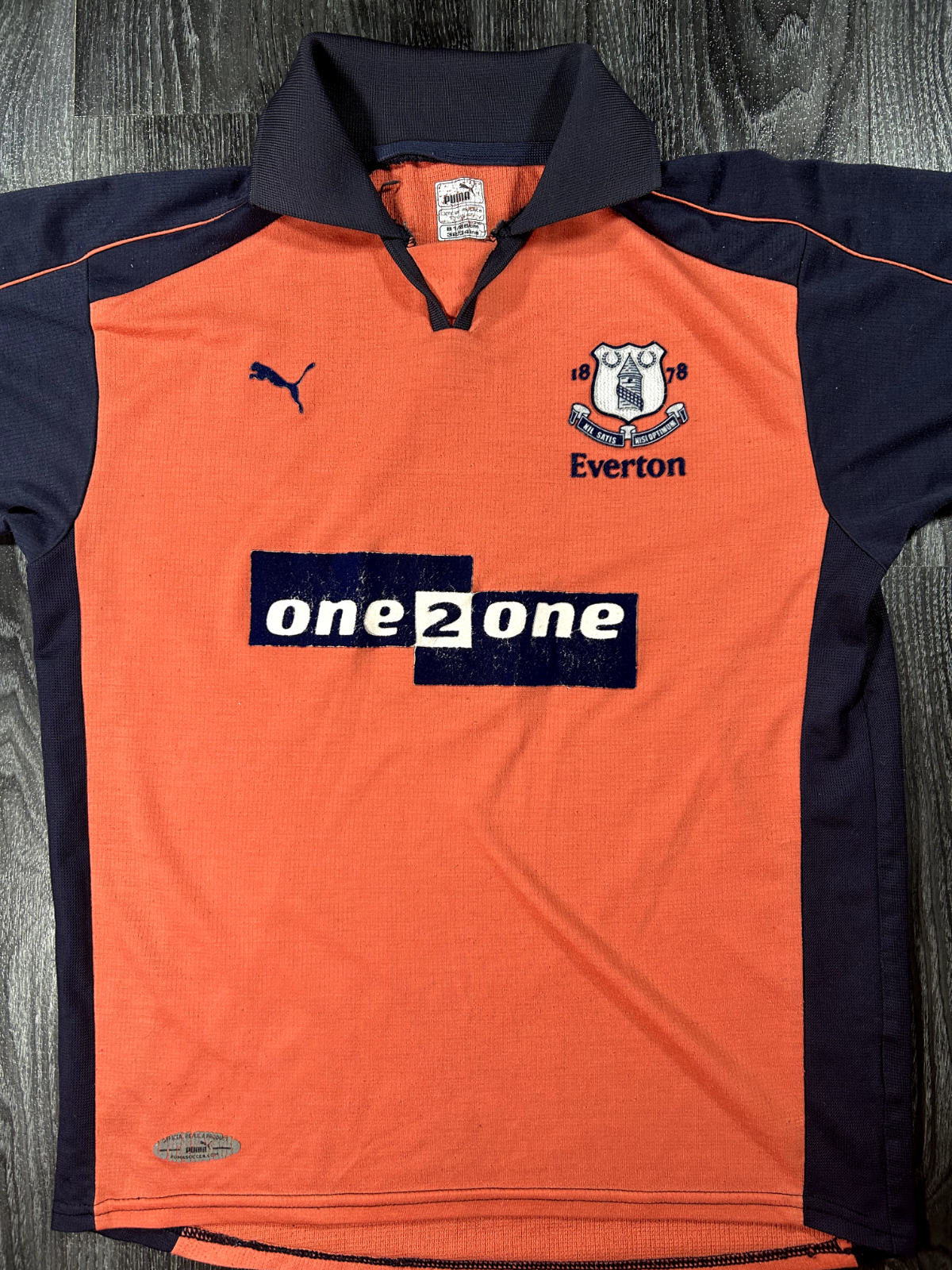 Original Authentic Puma Everton 2001/2002 Third Shirt Mens XXS0