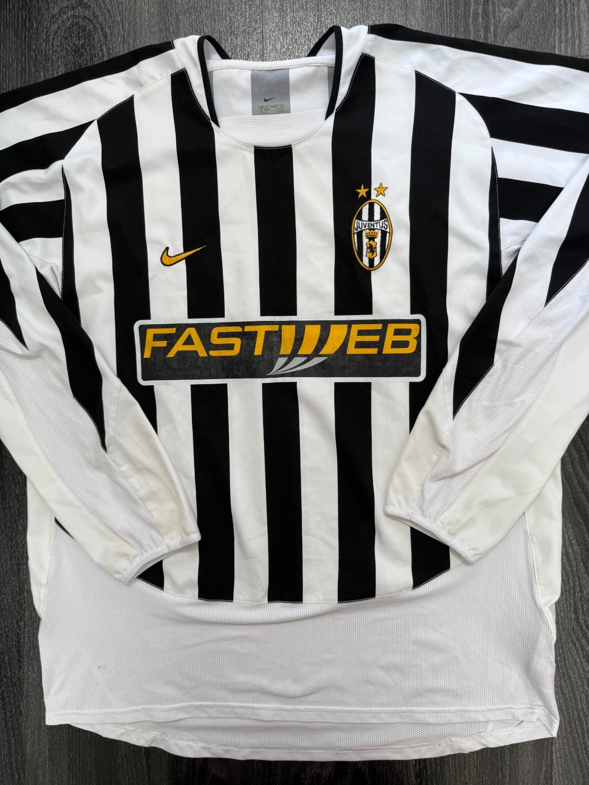Original Nike Juventus 2003/2004 Long Sleeve Home Shirt Mens Extra Large0