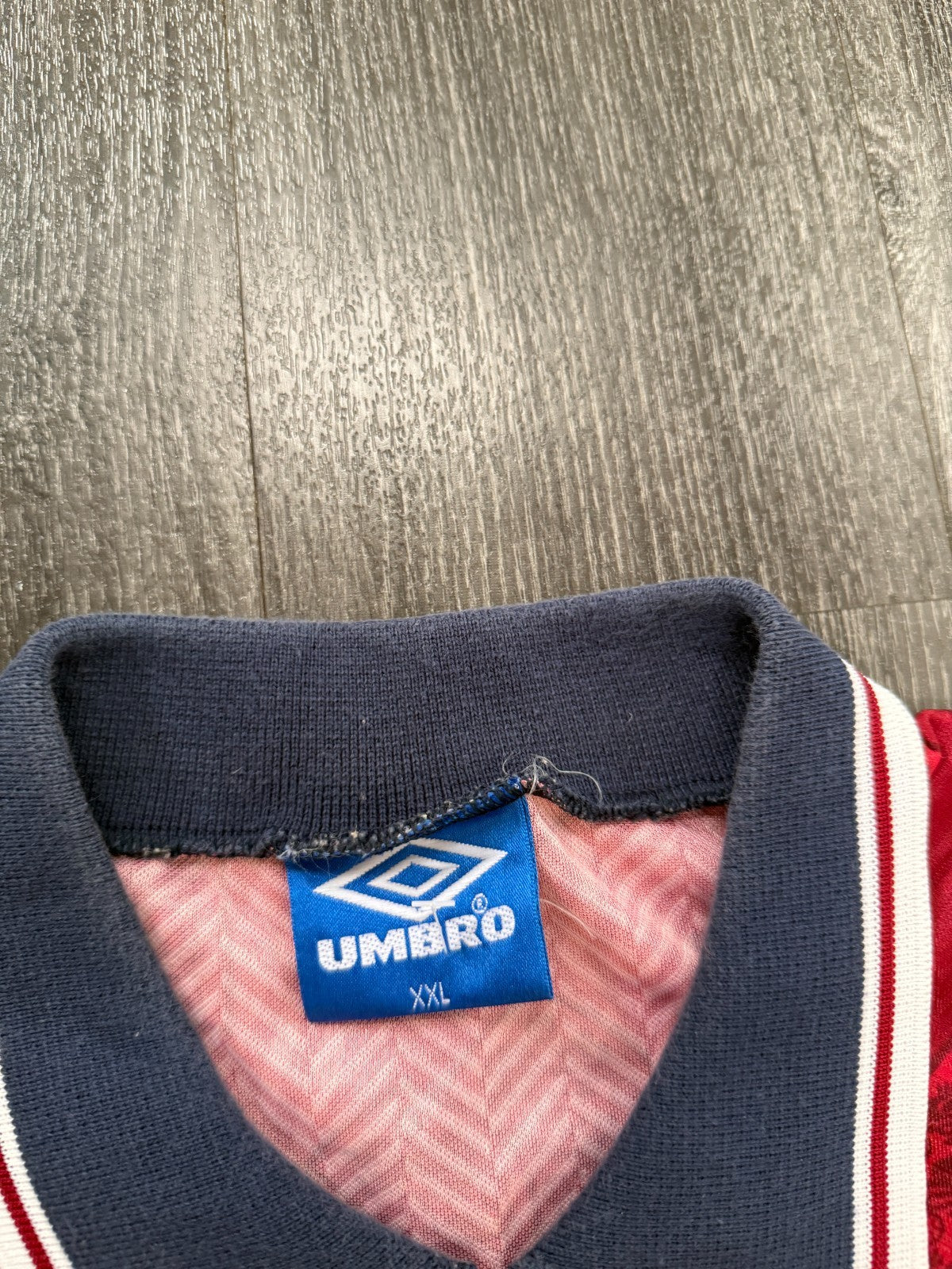 Original Authentic Umbro England 1994 Away Shirt Mens XXL 2XL2