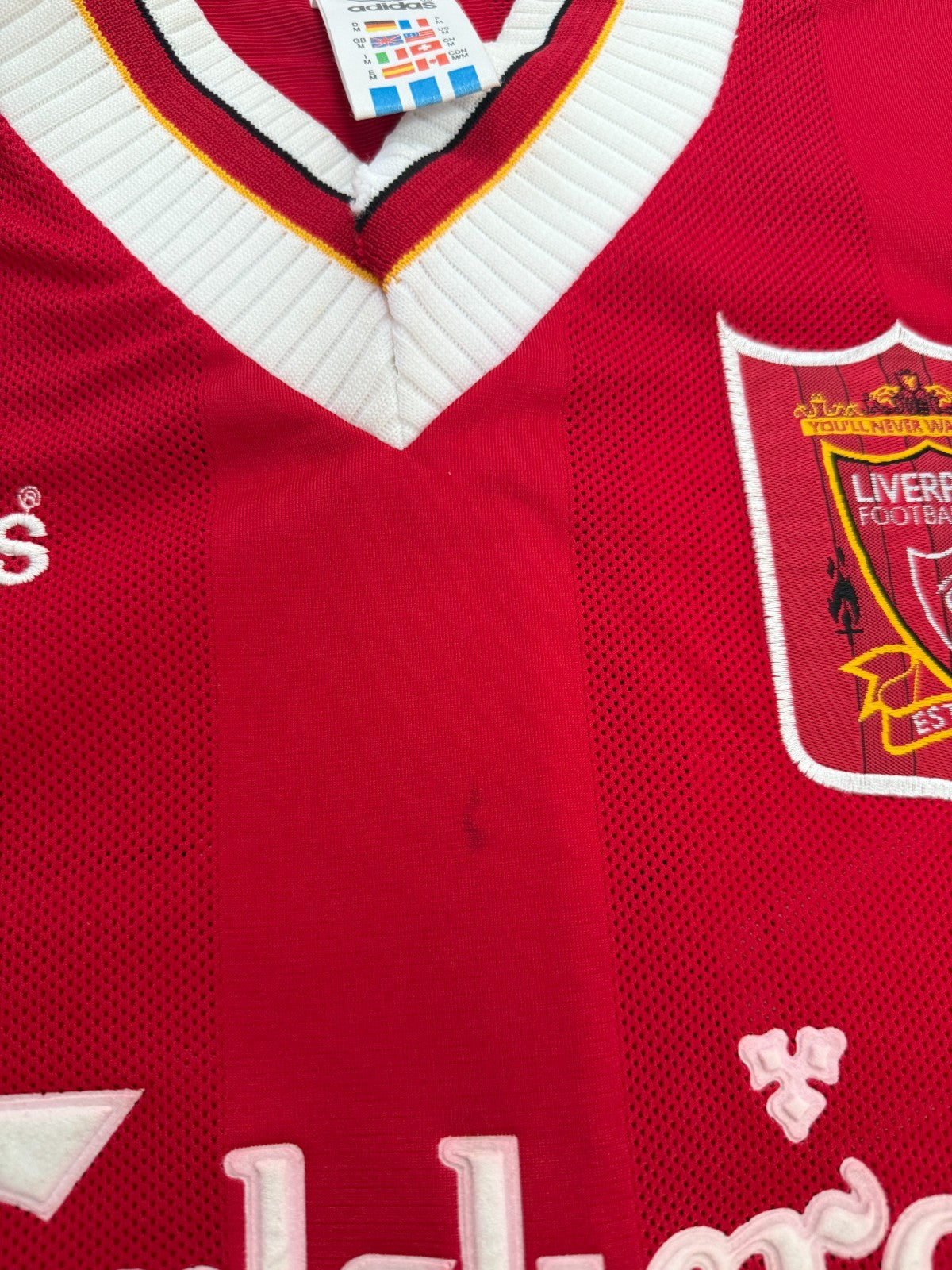Original Adidas Liverpool 1995/1996 Home Shirt REDKNAPP 15 Mens Medium M5