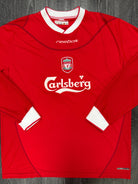 Original Reebok Liverpool 2002/2003 Long Sleeve Home Shirt Mens XXL 2XL0