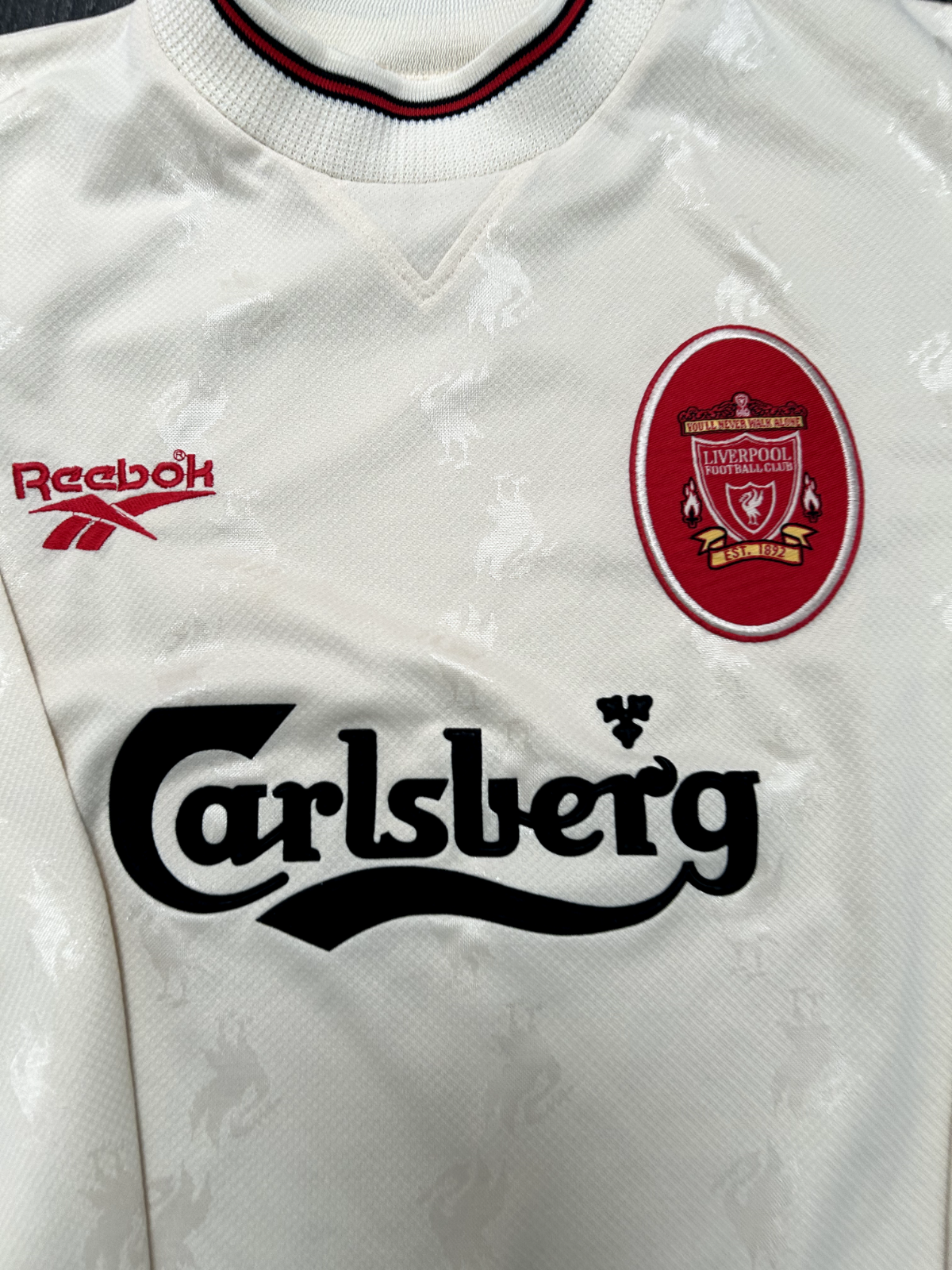 Original Authentic Reebok Liverpool 1996/1997 Away Shirt Long Sleeve Mens Medium1