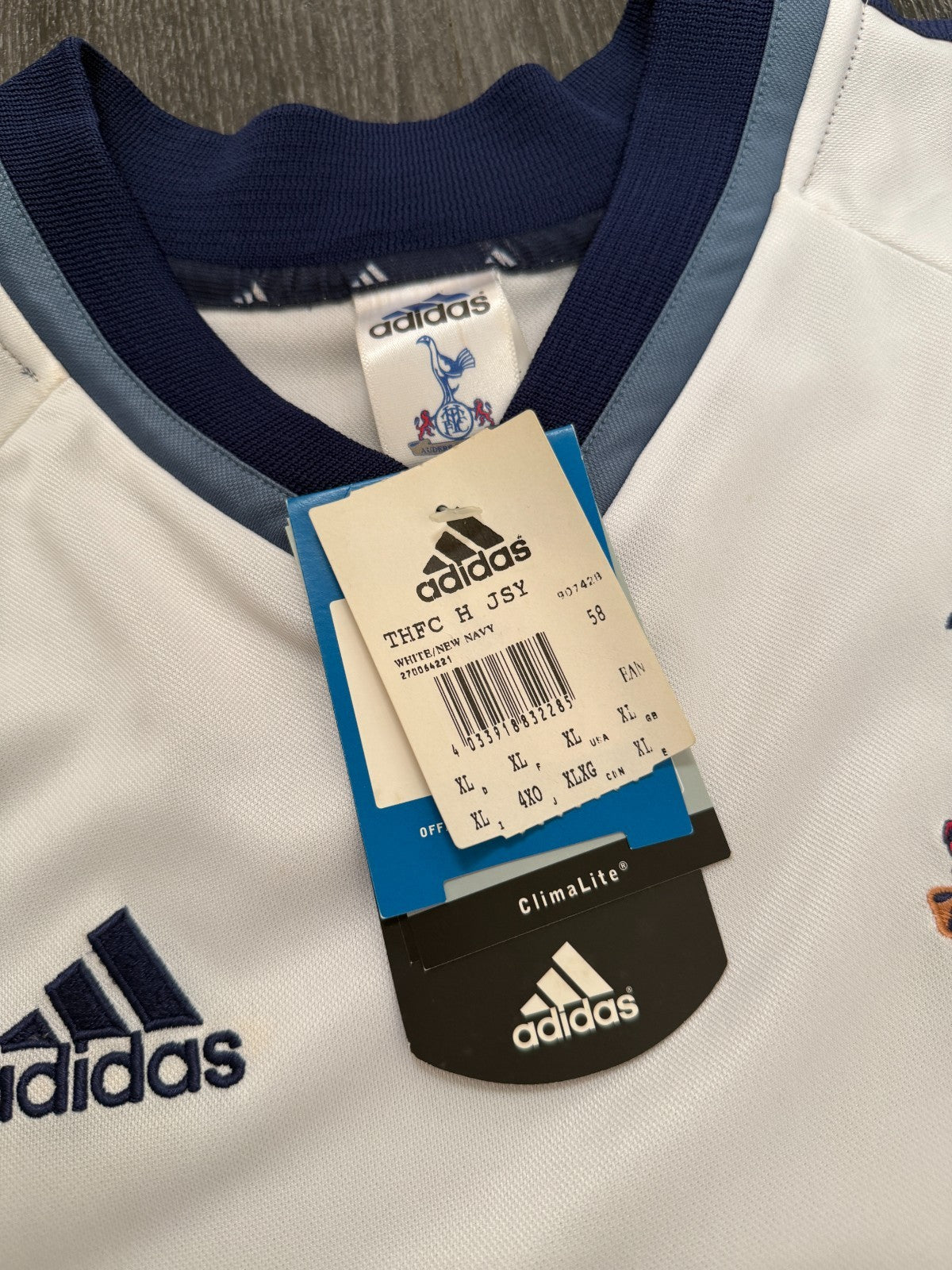 BNWT Original Adidas Tottenham Hotspuir Spurs 2001/2002 Home Shirt Mens XL2