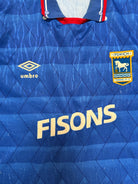 Original Authentic Umbro Ipswich Town 1989/1990 Home Shirt Mens Small1