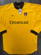 BNWT Original Nike Arsenal 2001/2002 Goalkeeper Shirt Mens XXL 2XL0