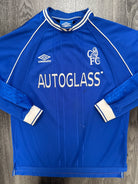 Original Umbro Chelsea 1999/2000 Long Sleeve Home Shirt Mens Large L0