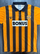 Original Authentic Matchwinner Hull City 1990/1991 Home Shirt Mens Large0