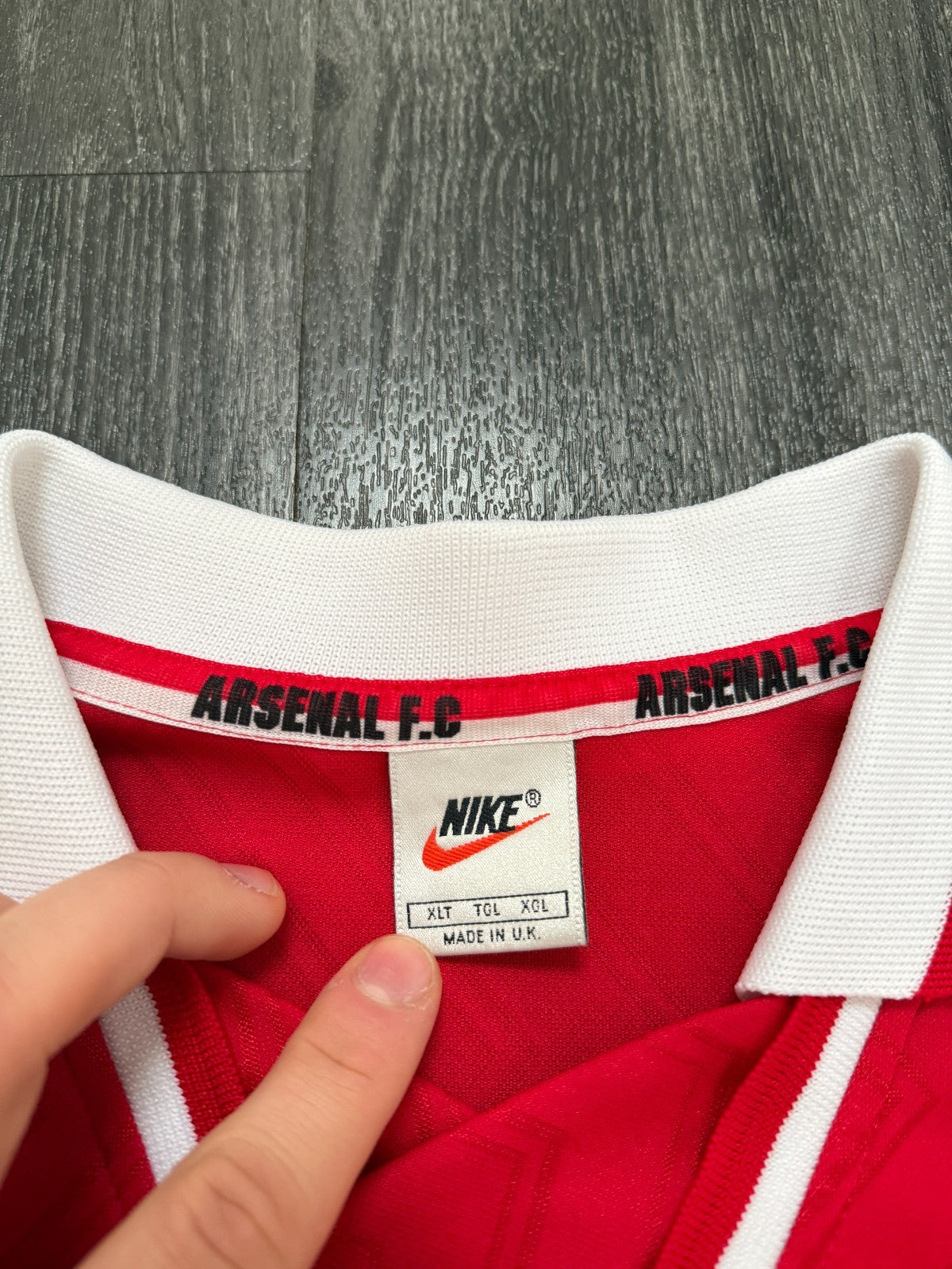 Original Nike Arsenal 1996/1997 Home Shirt Mens Extra Large XL2