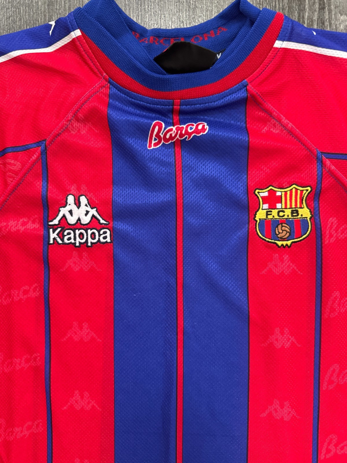 Original Authentic Kappa Barcelona 1997/1998 Home Shirt Mens Large1