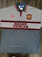 Original Authentic Umbro Manchester United 1995/1996 Away Shirt 2XL Mens0