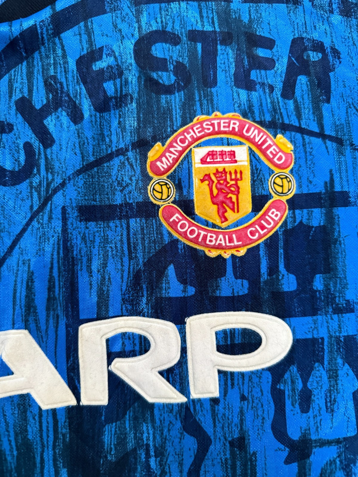 Original Umbro Manchester United 1992/1993 Away Shirt Mens Extra Large4