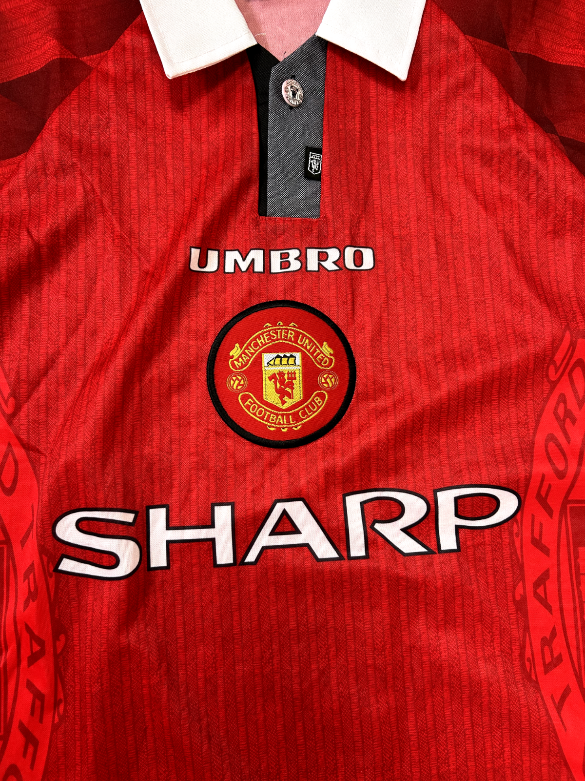 Original Authentic Umbro Manchester United 1996/1997 Home Shirt Mens XXL 2XL1