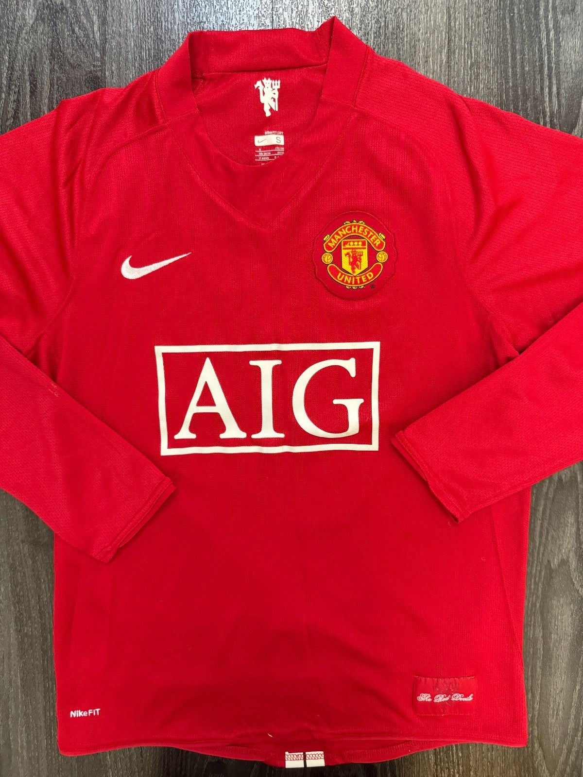 Nike Manchester United 2007/2008 Long Sleeve Home Shirt RONALDO 7 Mens Small3