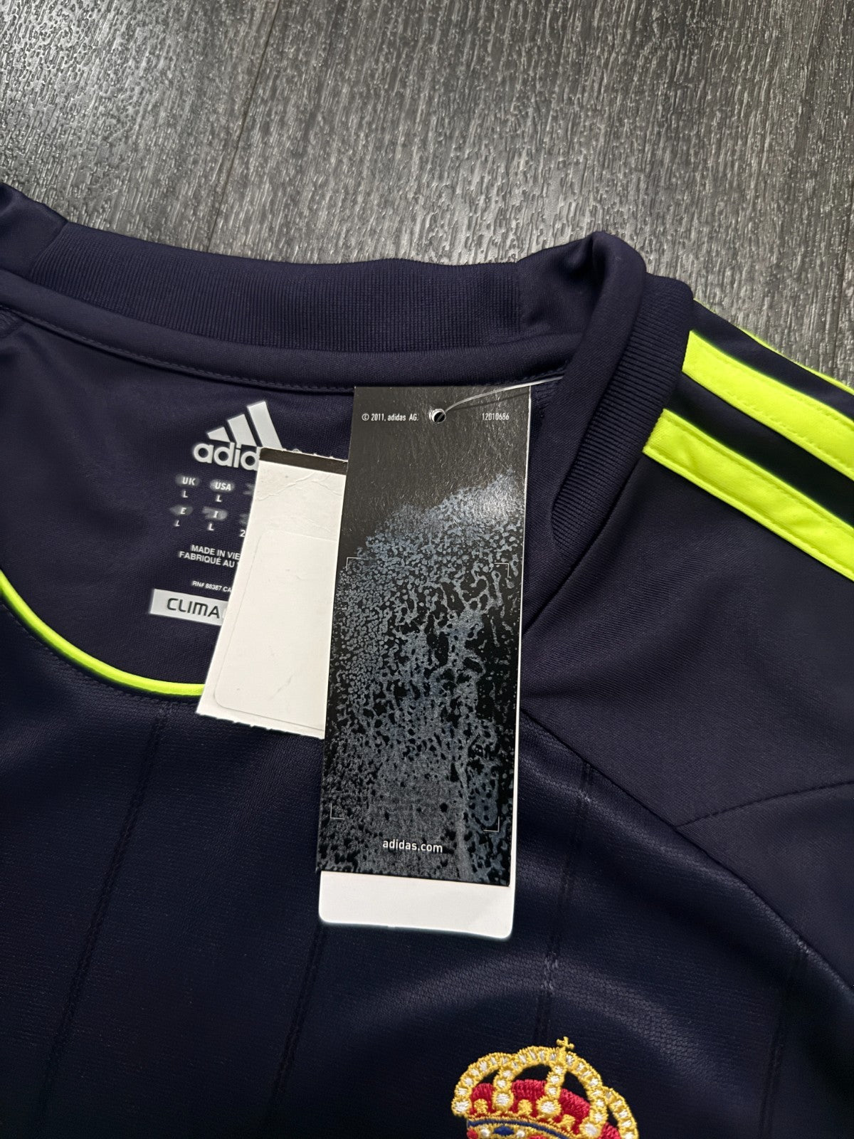 BNWT Original Adidas Real Madrid 2012/2013 Away Shirt Mens Large4