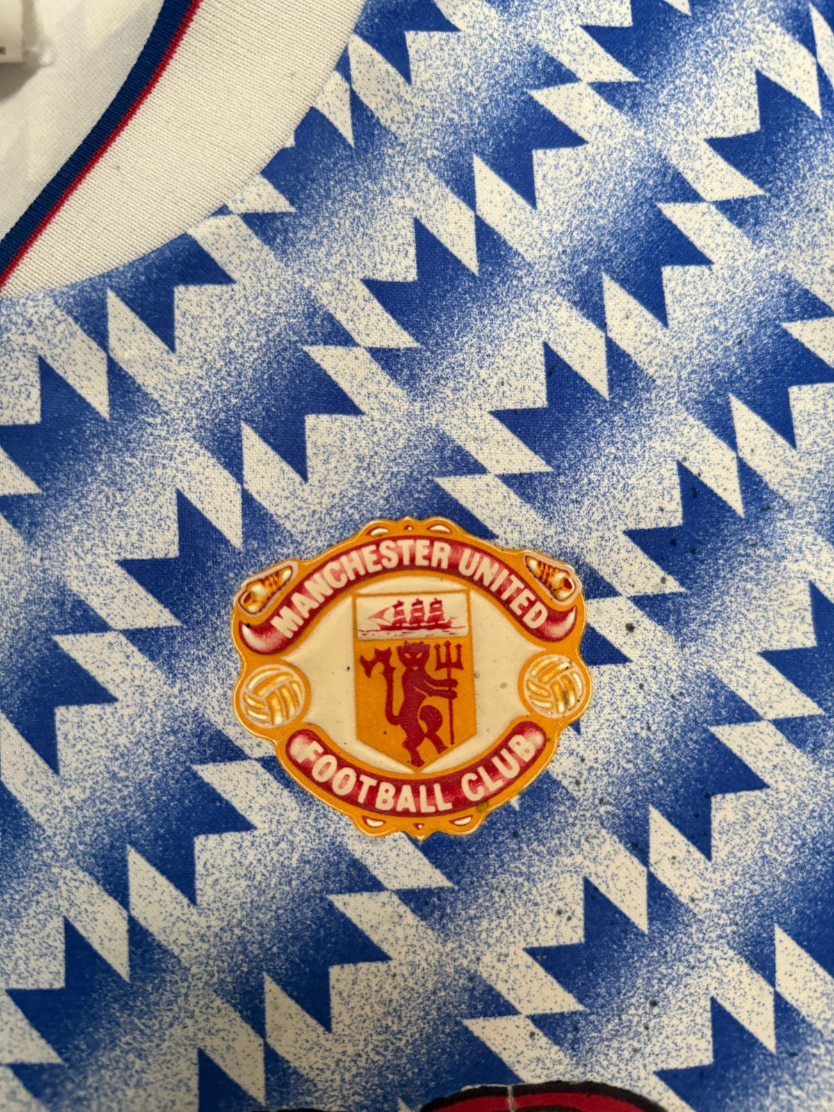 Original Adidas Manchester United 1990/1991 Away Shirt Mens Large3