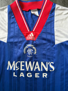 Original Authentic Adidas Rangers 1992/1993 Home Shirt Mens Large1