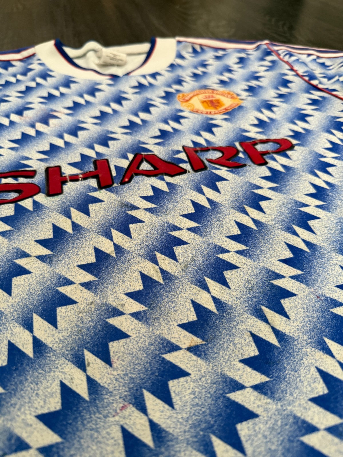 Original Adidas Manchester United 1990/1991 Away Shirt Mens Large8