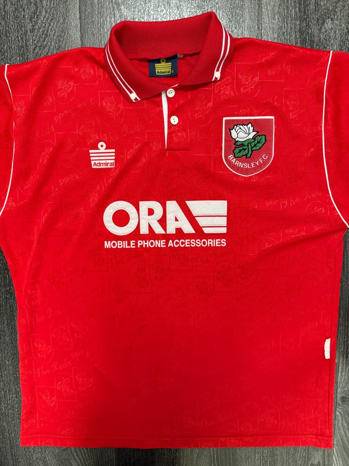 Original Admiral Barnsley FC 1996/1997 Home Shirt Mens Extra Large XL0