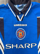 Original Authentic Umbro Manchester United 1996/1997 SHERINGHAM 10 Third Shirt2