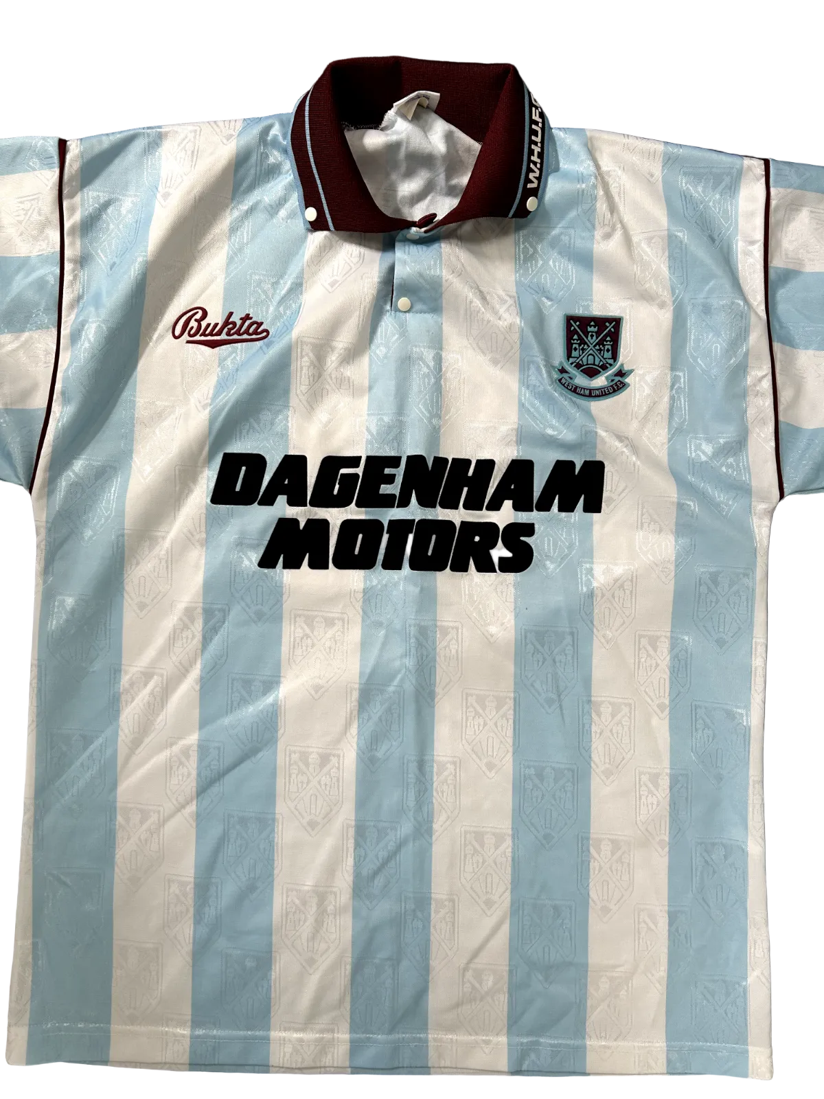 Original Authentic Bukta West Ham United 1992/1993 Away Shirt Extra Large Mens0