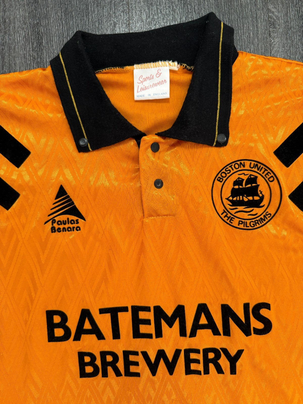 Original Paulas Benara Boston United 1991/1992 Home Shirt Mens Large1