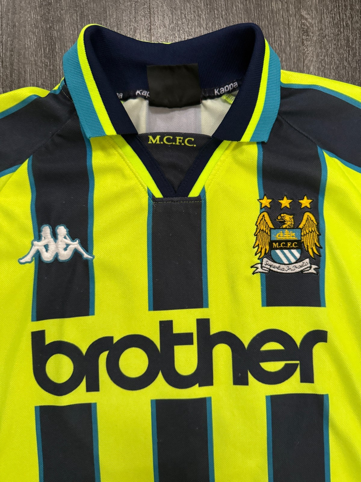 Original Kappa Manchester City 1998/1999 Away Shirt Mens Large L1