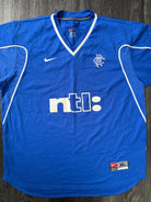 Original Authentic Nike Rangers 1999/2000 Home Shirt Mens Extra Large0