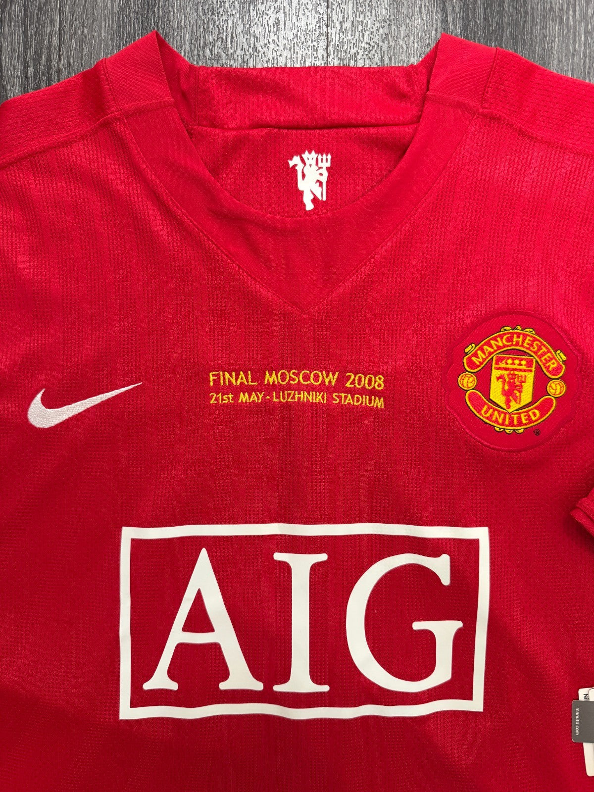 BNWT Original Nike Manchester United 2007/2008 Home Shirt MOSCOW 2008 Mens 3XL1
