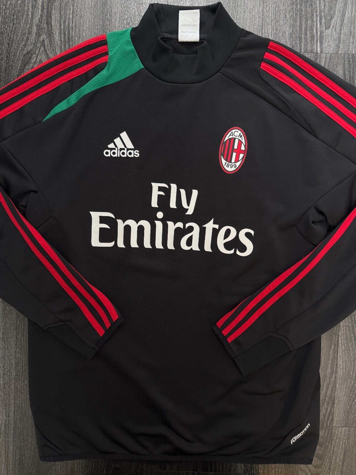 Original PLAYER ISSUE Adidas AC Milan 2012/2013 Training Drill Top Mens Medium0