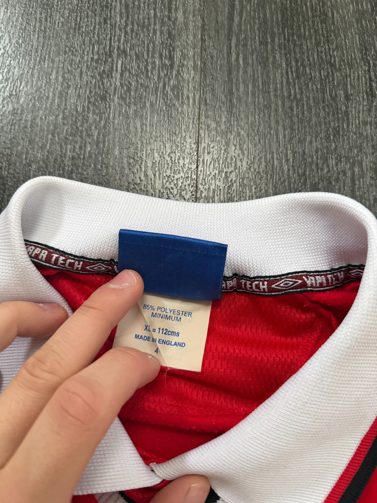 Original Umbro Manchester United 1999 Champions League Home Shirt Mens XL3