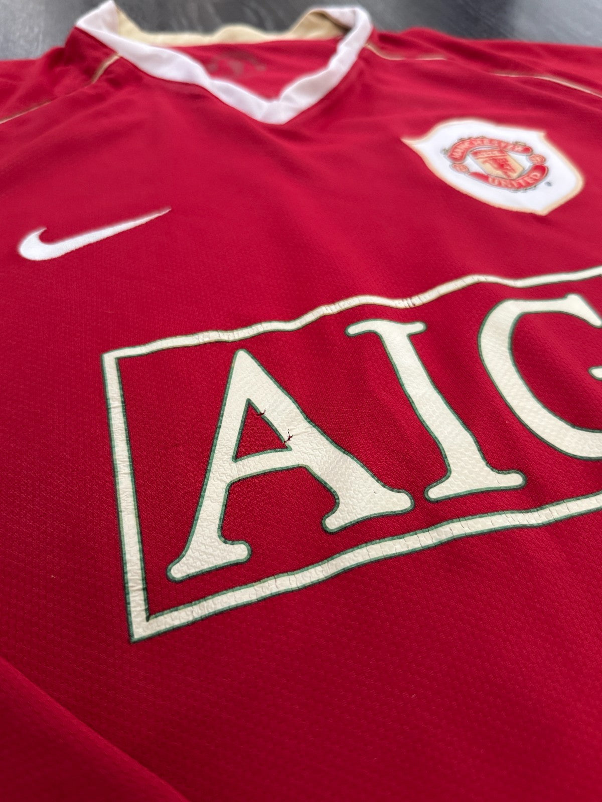 Original Nike Manchester United 2006/2007 Long Sleeve Home Shirt Mens Medium3