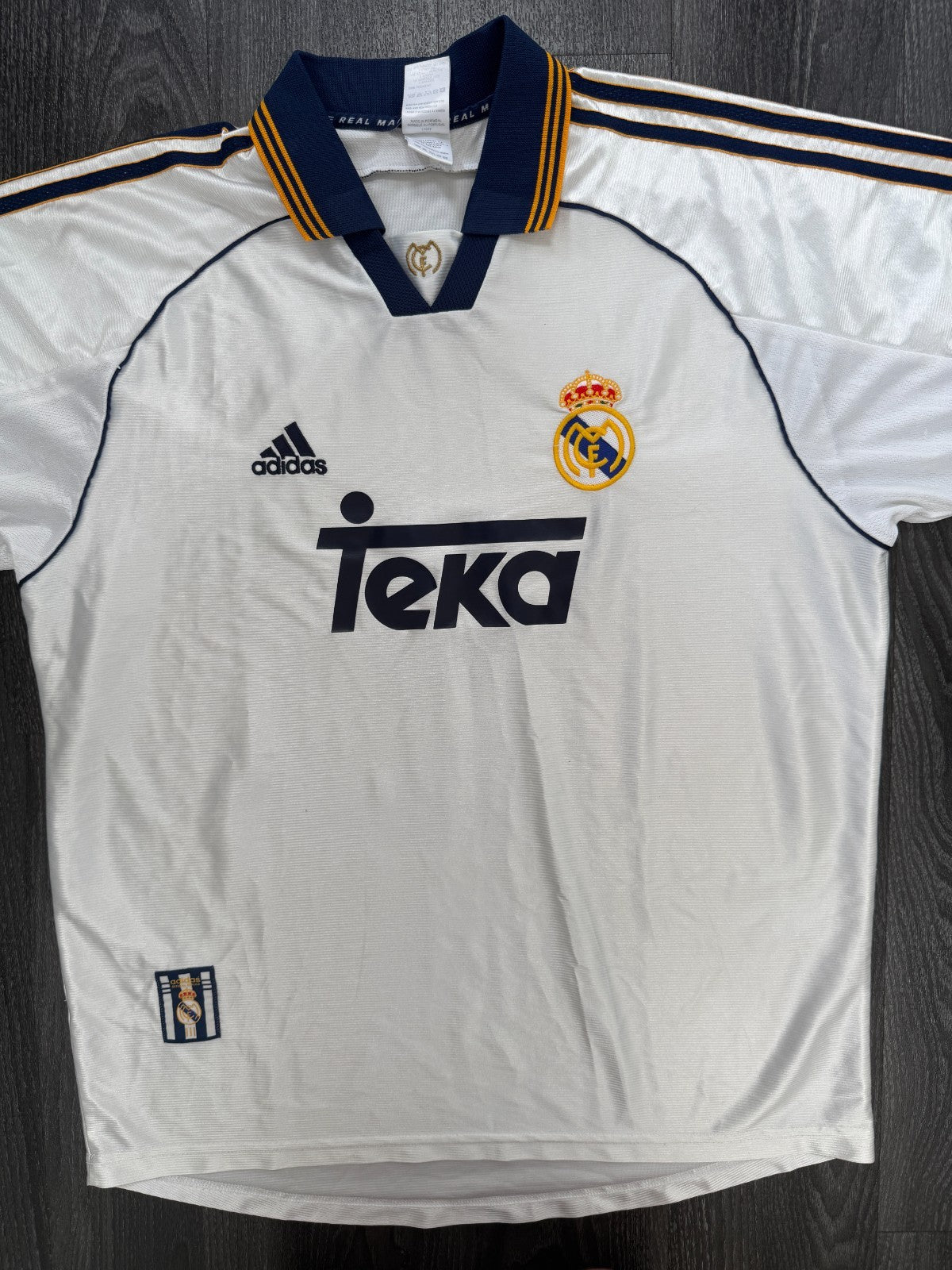 Original Authentic Adidas Real Madrid 1998/1999 Home Shirt Mens Large0