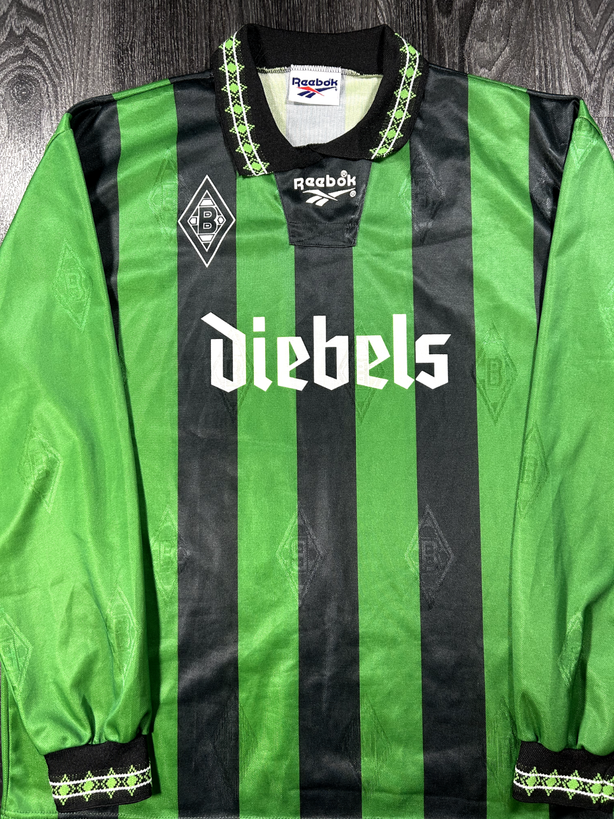 Reebok Borussia Mönchengladbach 1995/1996 Away Shirt Long Sleeve Mens XL0