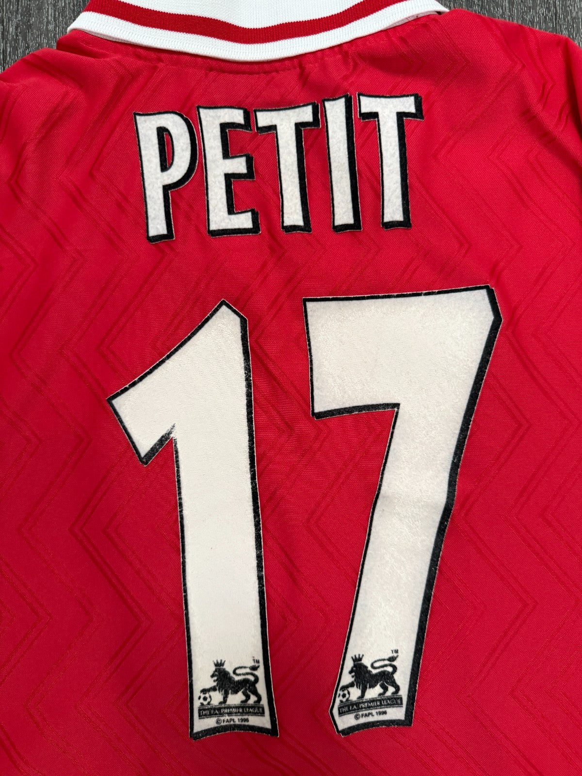 Original Nike Arsenal 1996/1997 Home Shirt PETIT 17 Mens 2XL XXL1