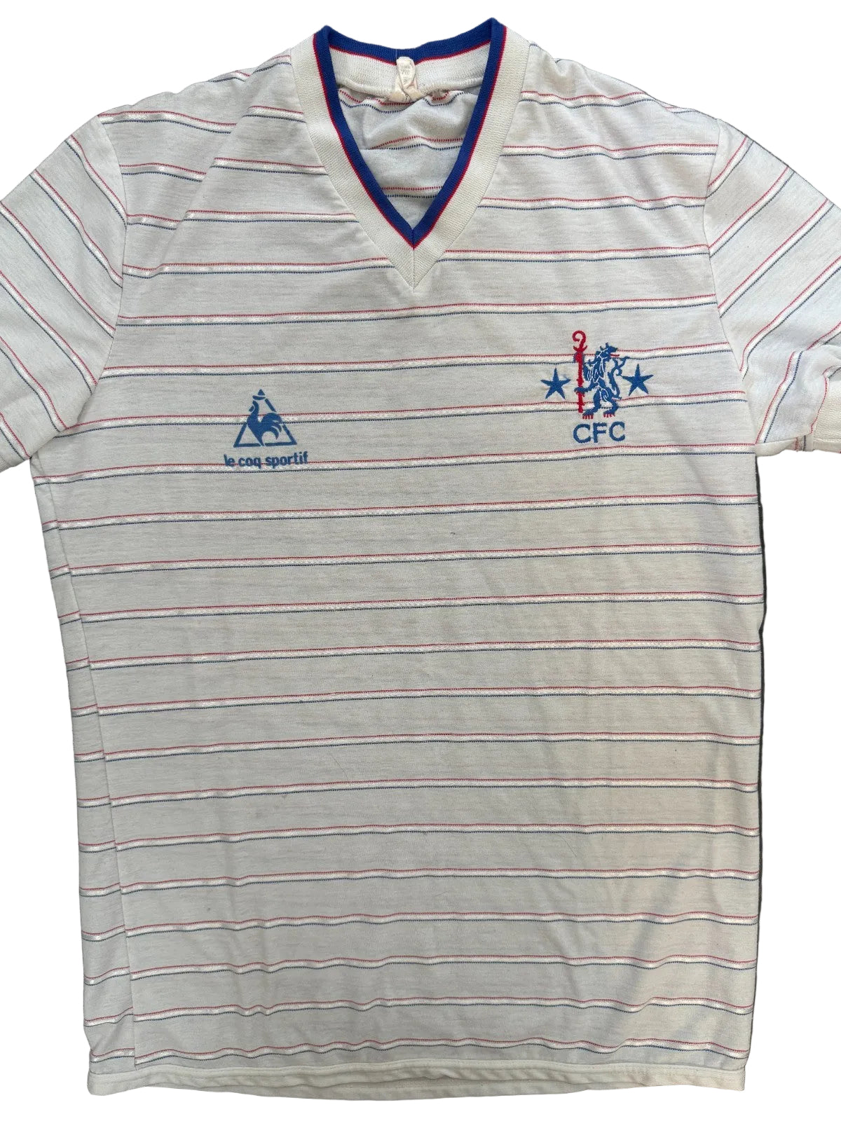 Original Authentic Le Coq Sportif Chelsea 1984/1985 Away Shirt Mens Small0