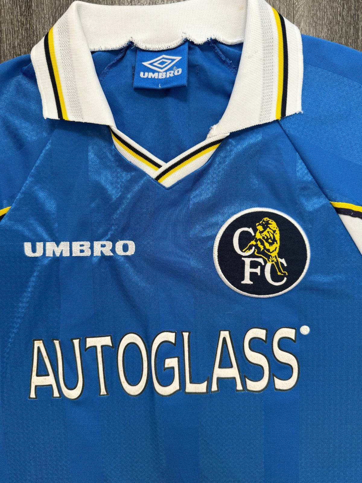 Original Authentic Umbro Chelsea 1997/1998 Home Shirt Mens Large1