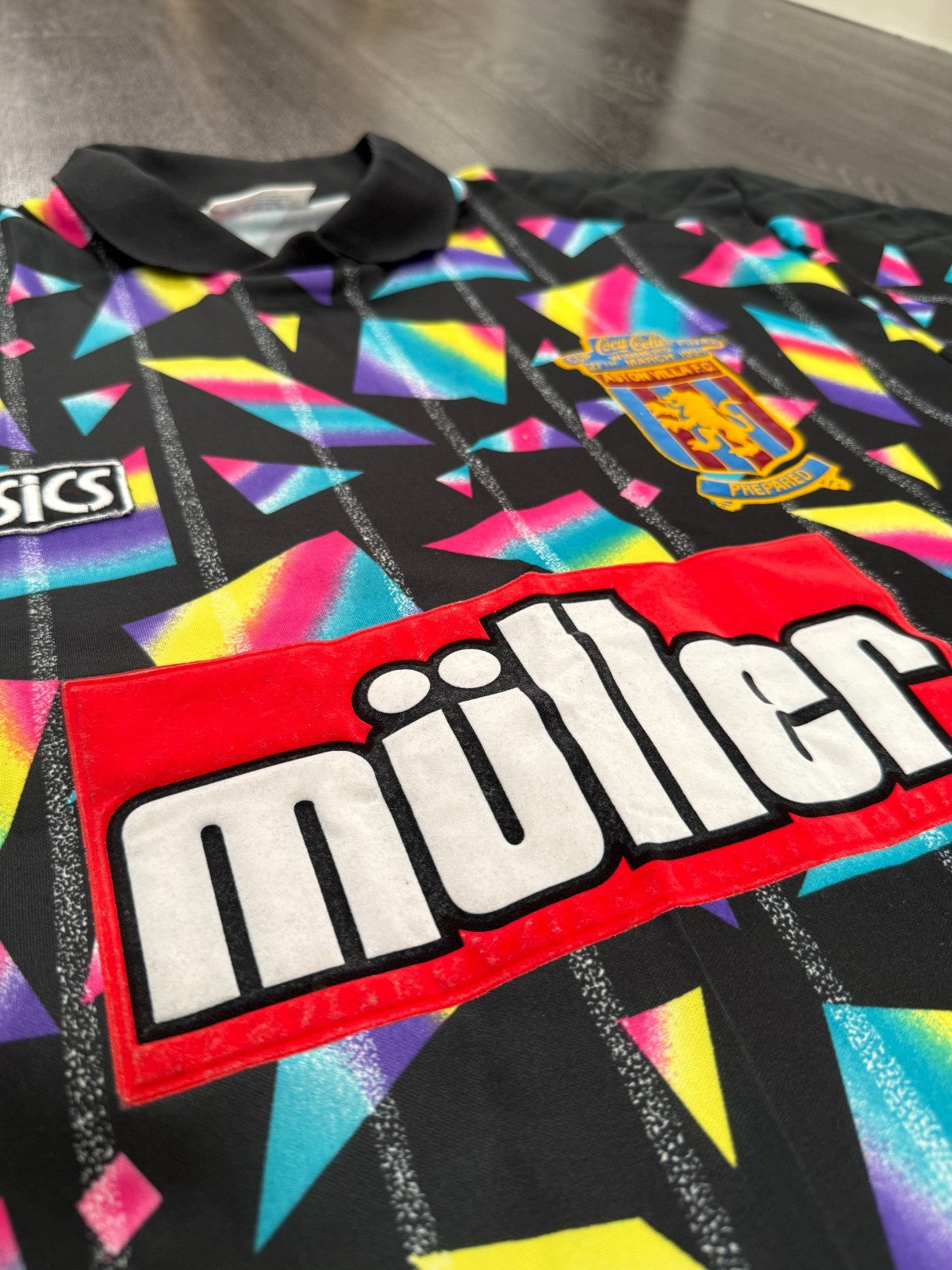 Original Asics Aston Villa 1993/1994 Coca Cola Cup Goalkeeper Shirt Mens XL4