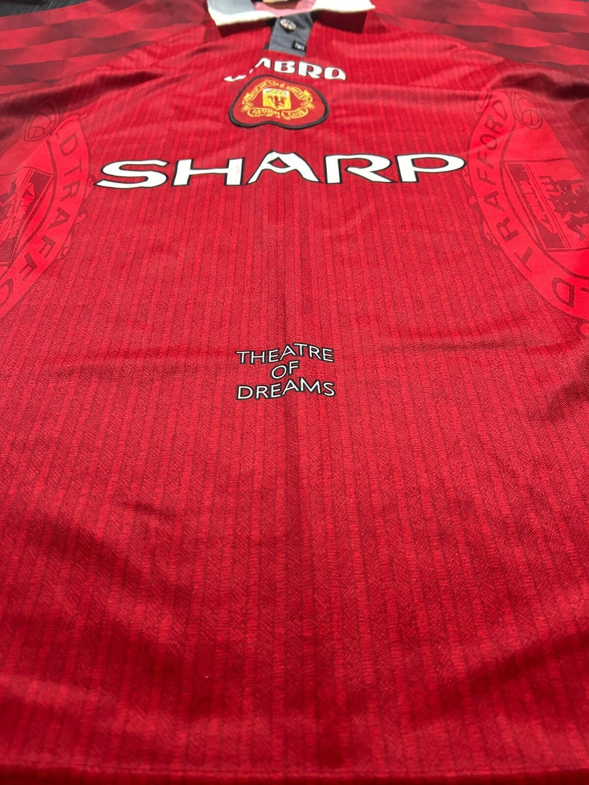MINT Original Authentic Umbro Manchester United 1996/1997 Home Shirt Mens XL8