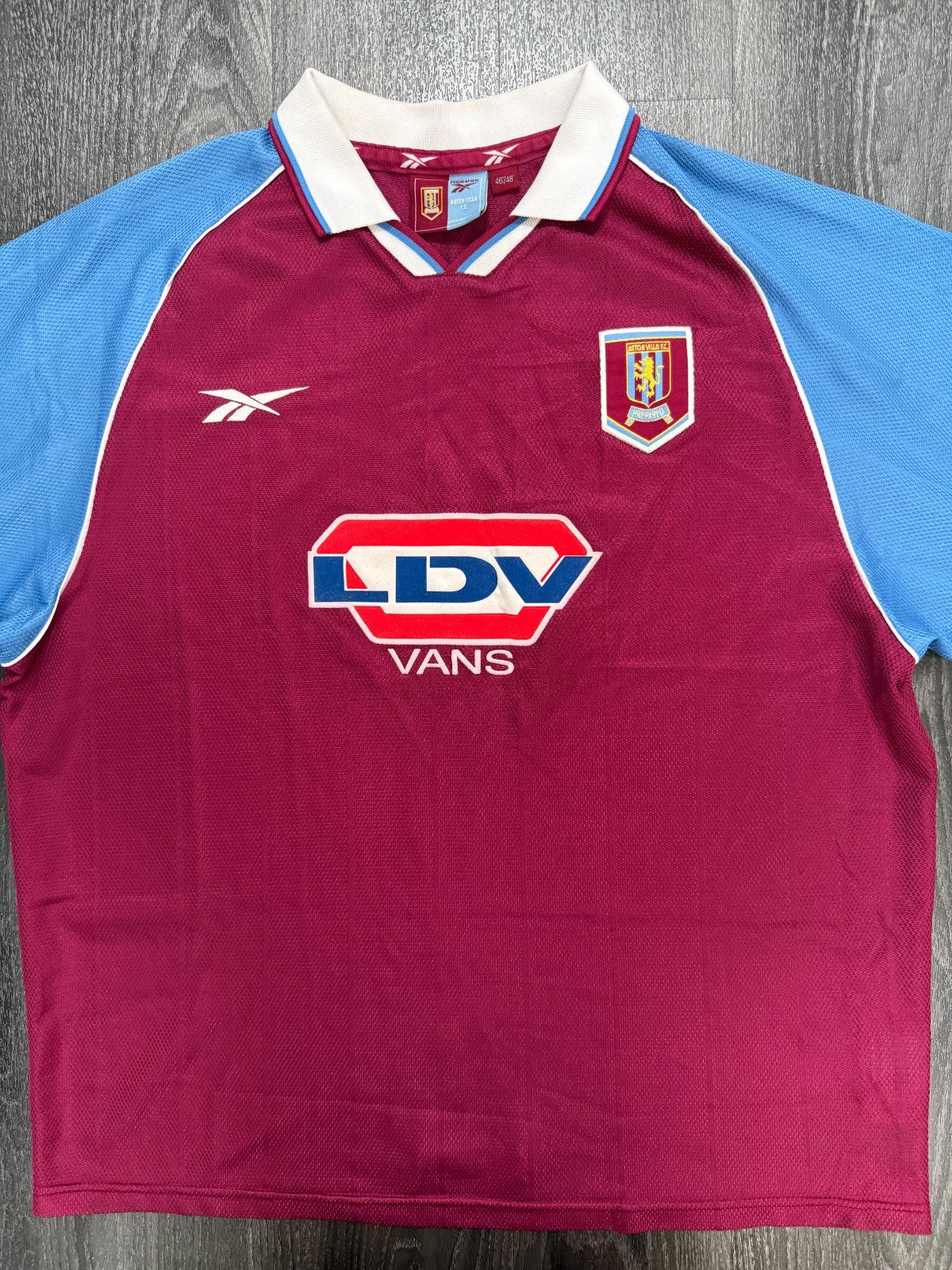 Original Authentic Reebok Aston Villa 1998/1999 Home Shirt Mens XXL 2XL0