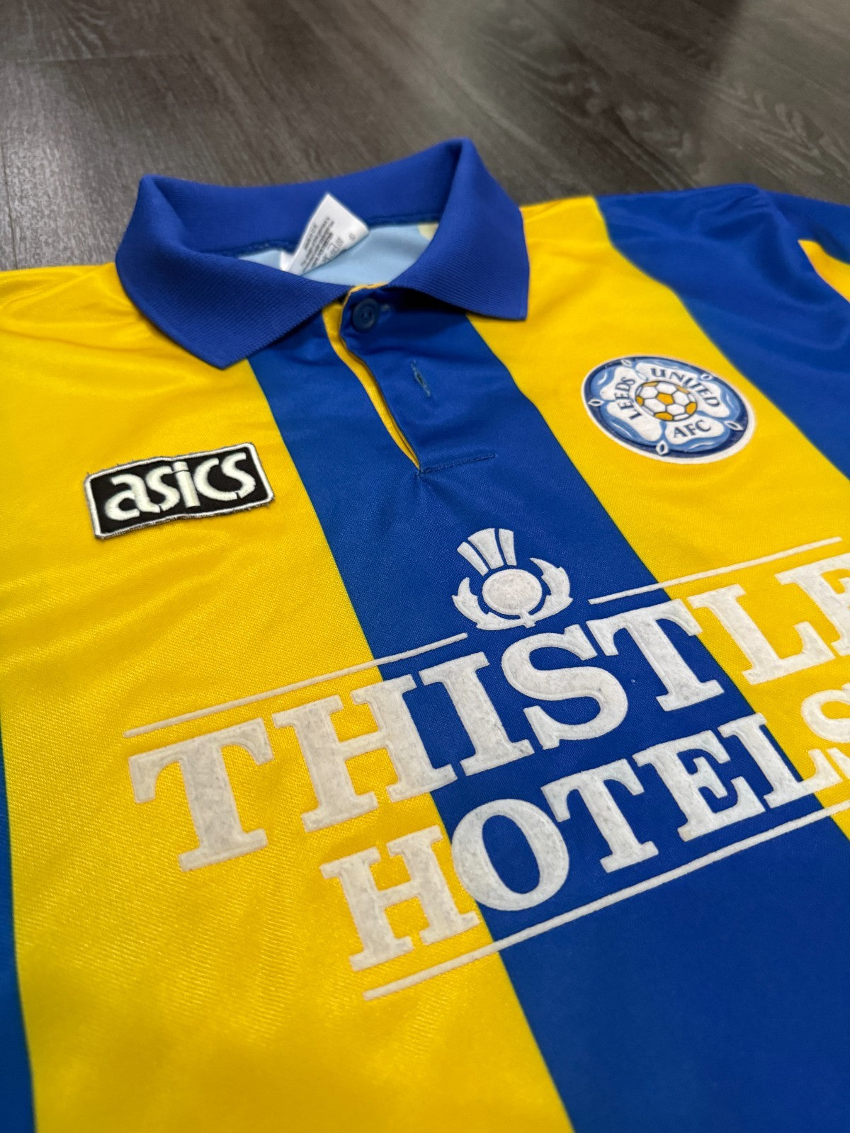 Original Asics Leeds United 1993/1994 Away Shirt Mens Extra Large XL3