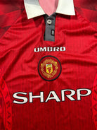 MINT Original Authentic Umbro Manchester United 1996/1997 Home Shirt Mens XL2