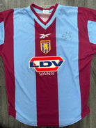SIGNED Original Reebok Aston Villa 1999/2000 Home Shirt Mens Small0