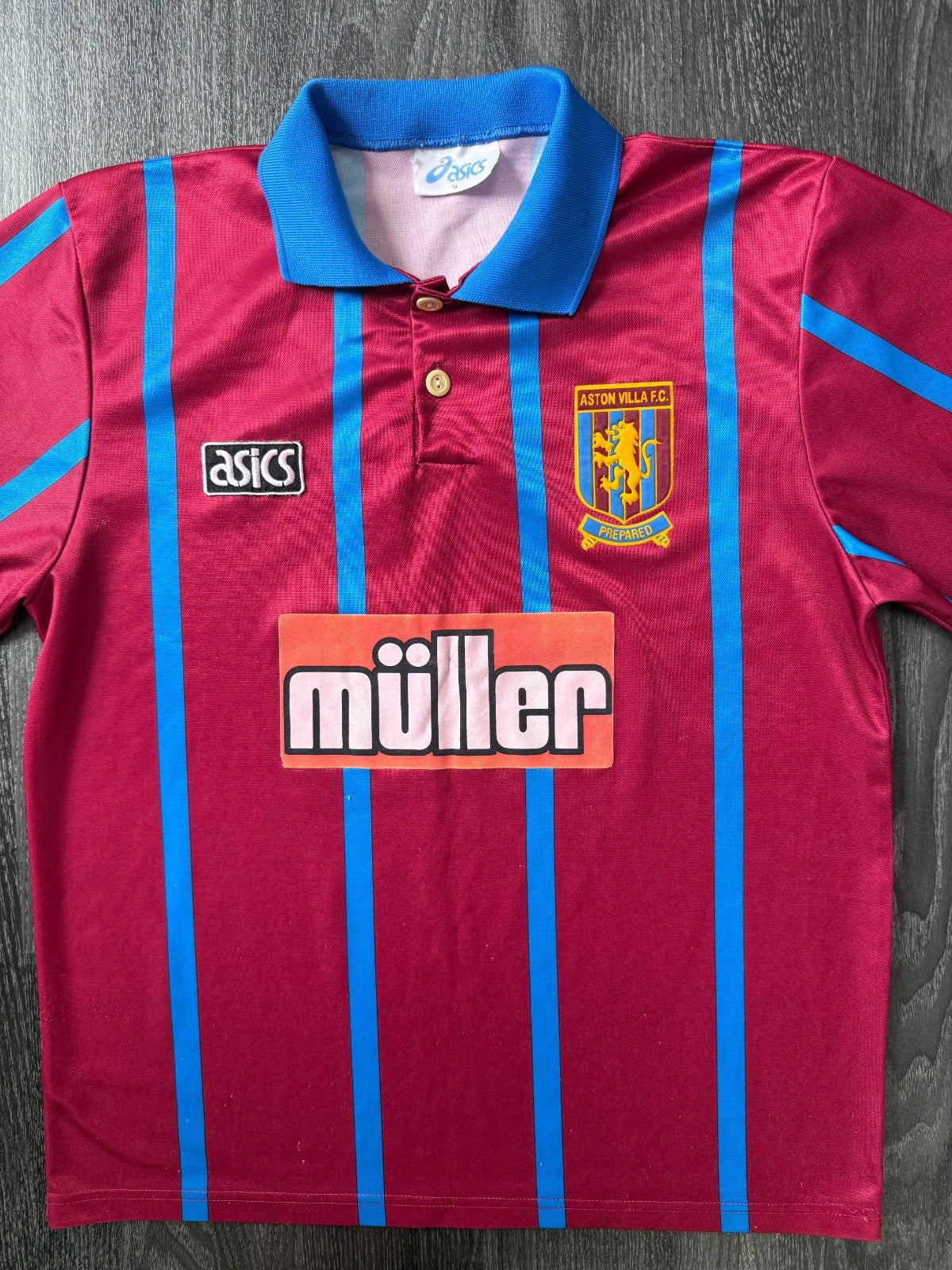 Original Authentic Asics Aston Villa 1993/1994 Home Shirt Mens Medium0
