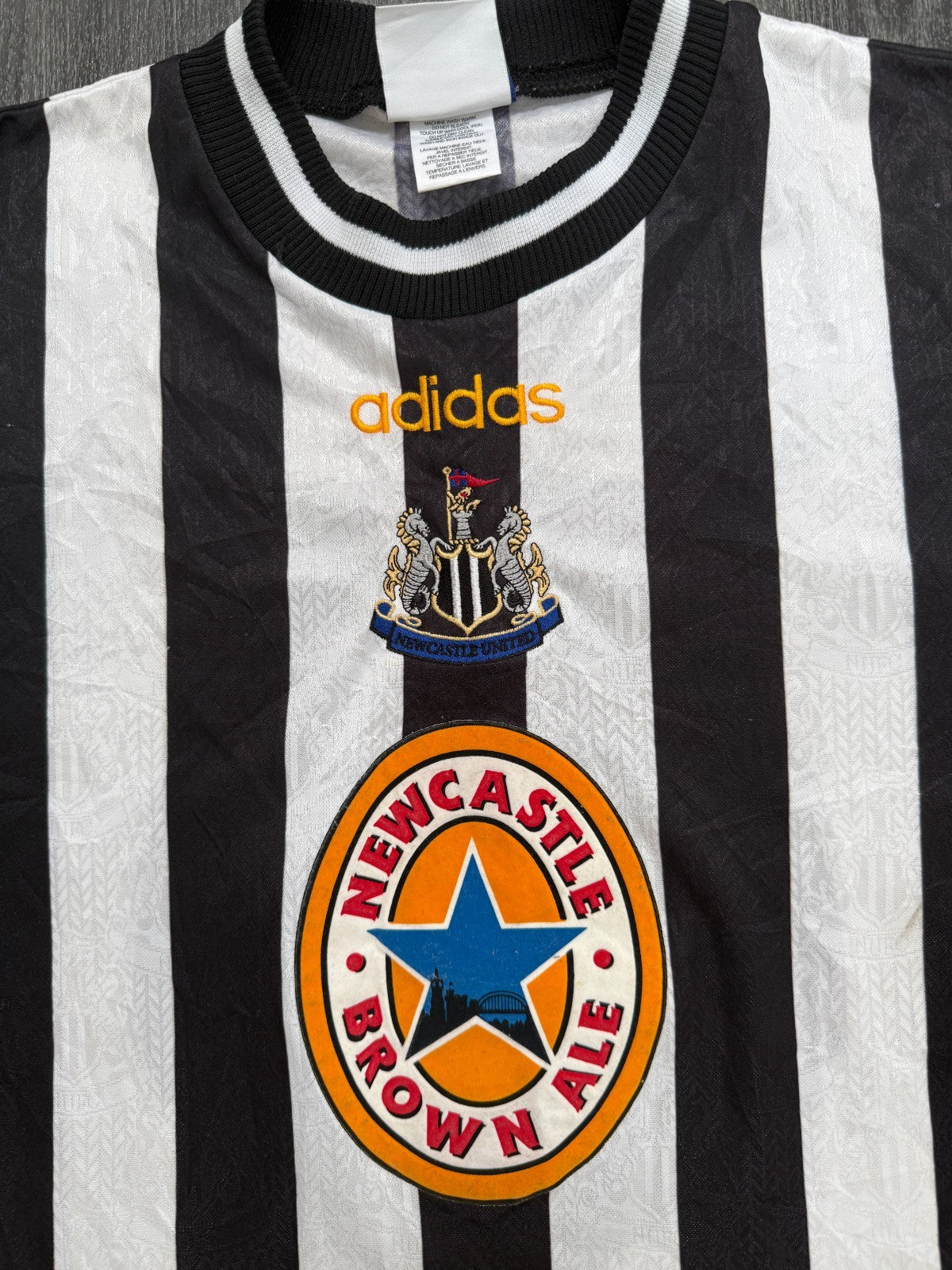 Original Authentic Adidas Newcastle United 1997/1998 Home Shirt Mens Extra Large1